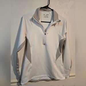Under Armour White and Gray Pullover